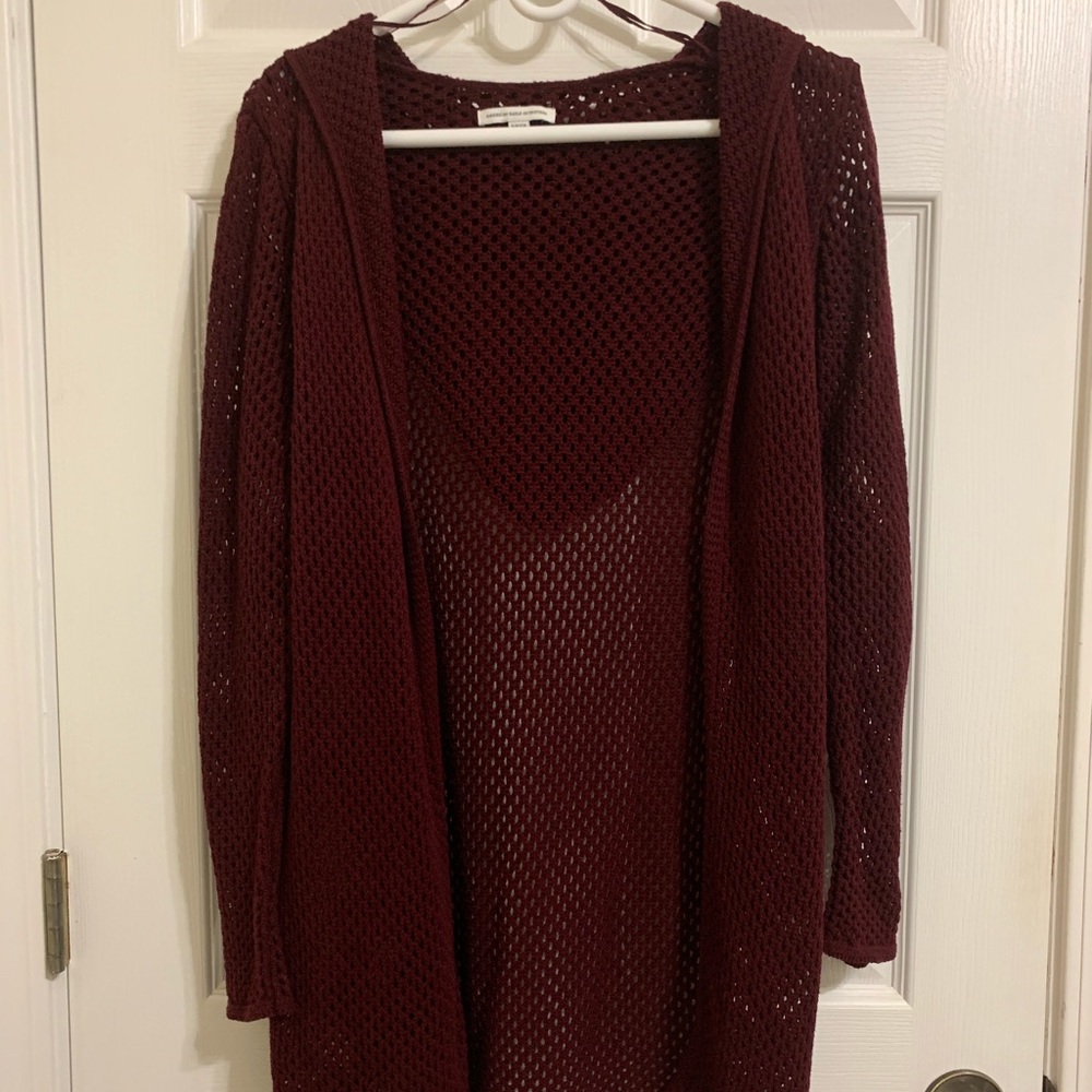 Maroon cardigan